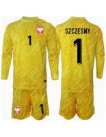 Otroške Nogometnih dresov Poljska Wojciech Szczesny #1 Vratar Domači EP 2024 Dolgi rokavi (+ hlače)